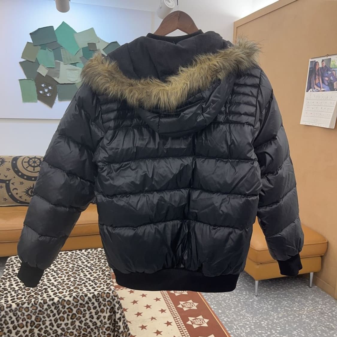 아디다스 올드스쿨 Y2K 갸루 대장급 털 패딩 자켓 100 C08974 상품이미지4