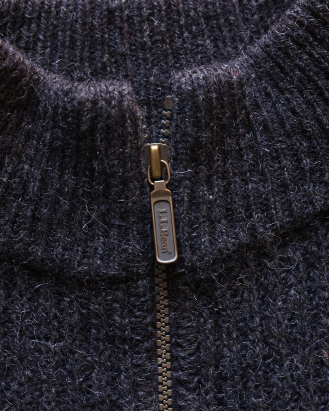 엘엘빈 80s 알파카 울 드라이버 풀 집업 니트 가디건 차콜L 상품이미지4