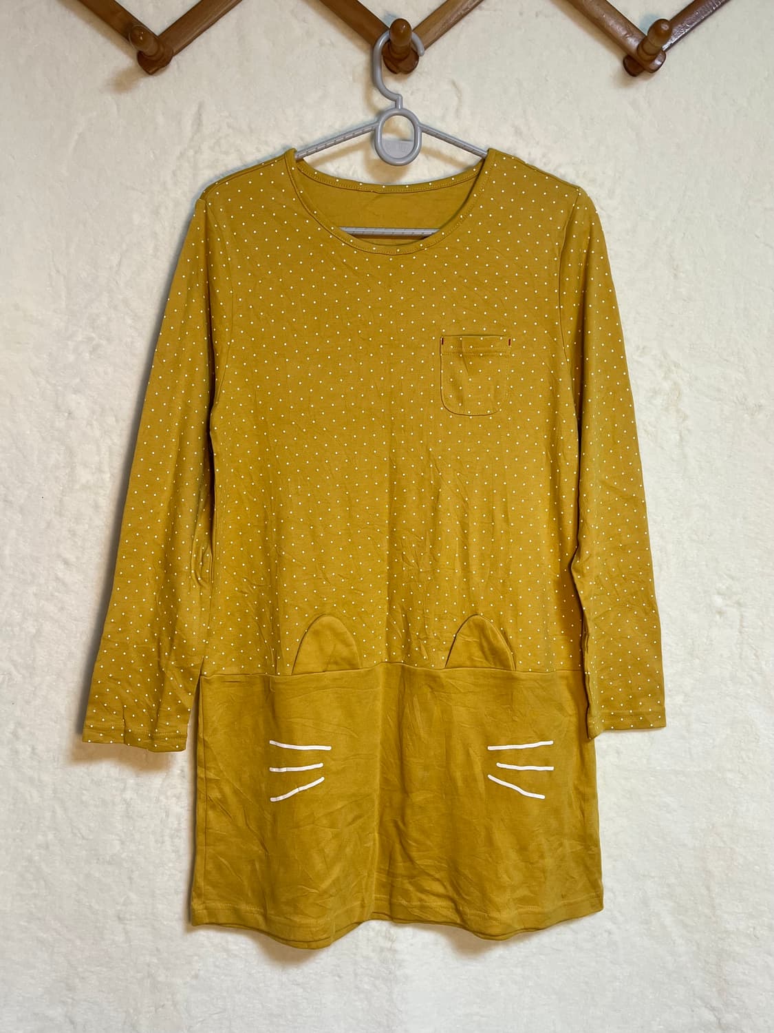 빈티지 고양이 도트 원피스 상품이미지1