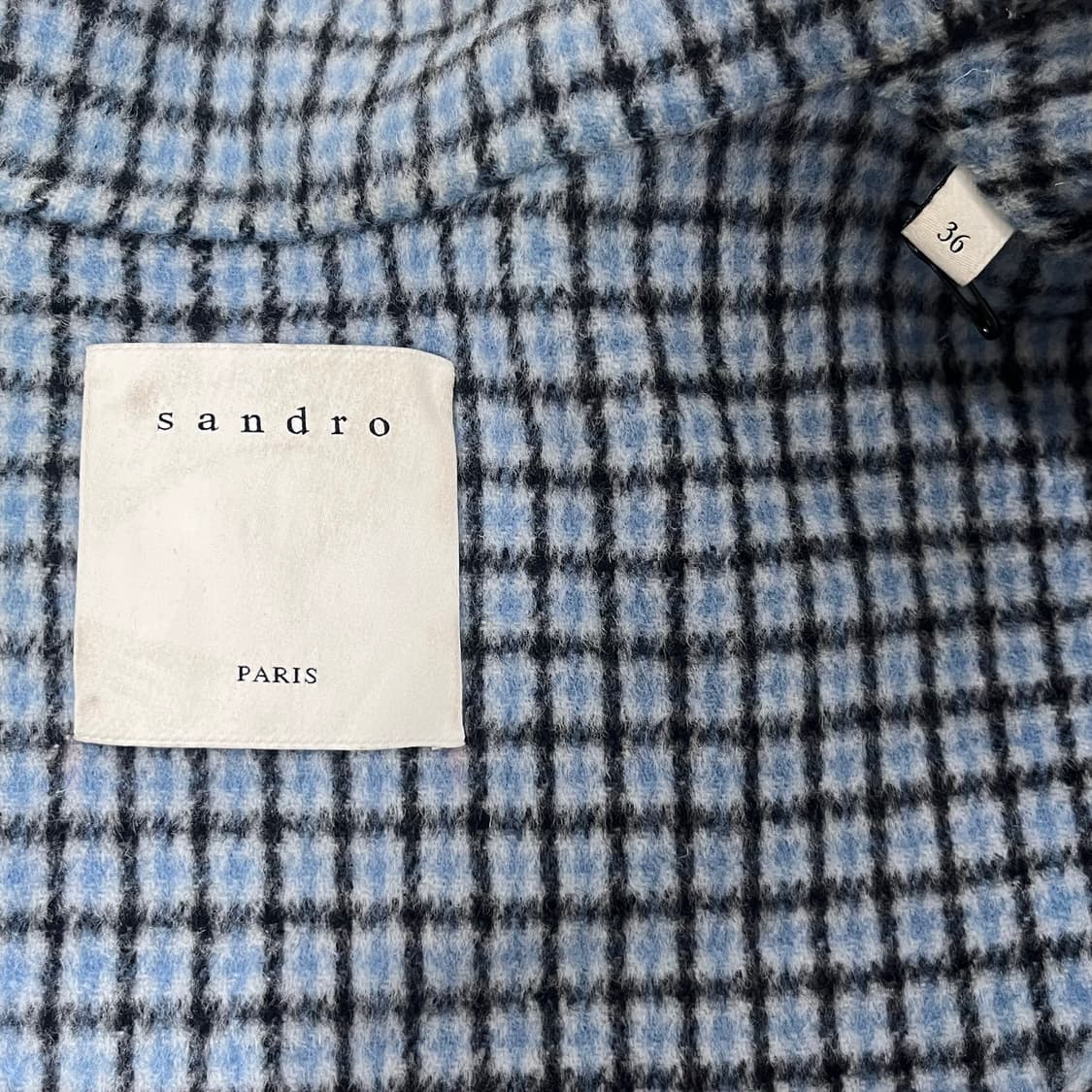 산드로(SANDRO) 체크 울 코트 상품이미지5