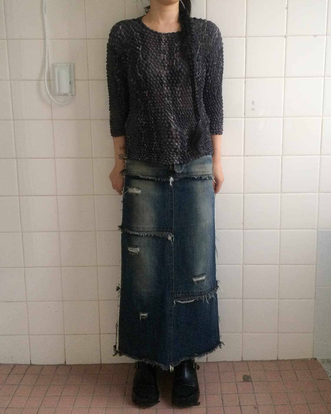 Pleats popcorn top 상품이미지5
