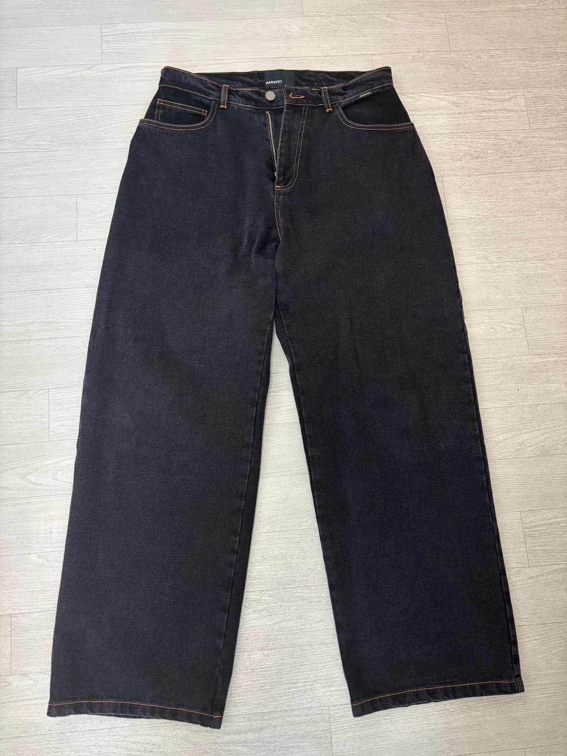 라스벳 데님 팬츠 블랙 상품이미지1