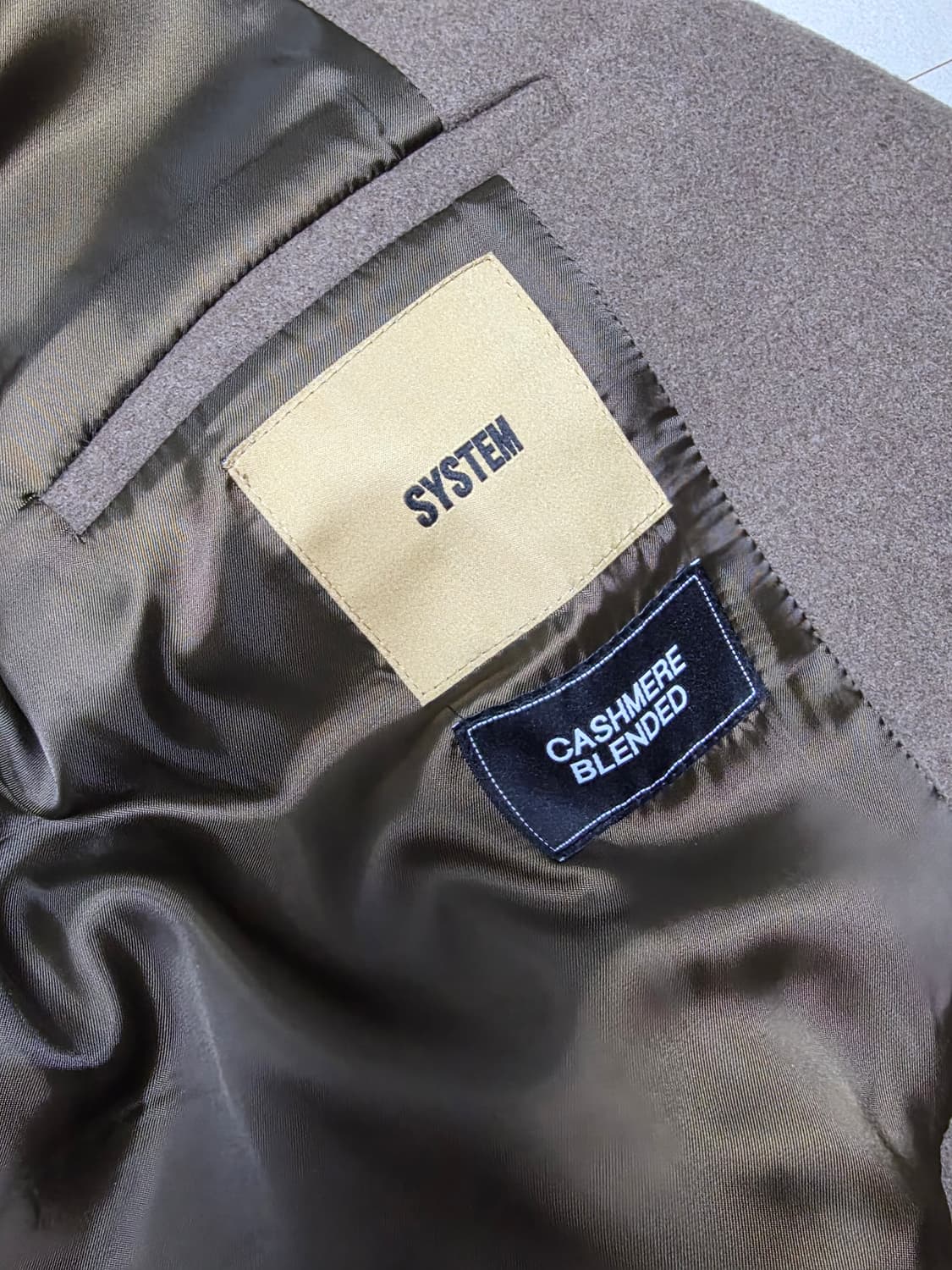 시스템옴므 더블 코트 브라운 상품이미지2