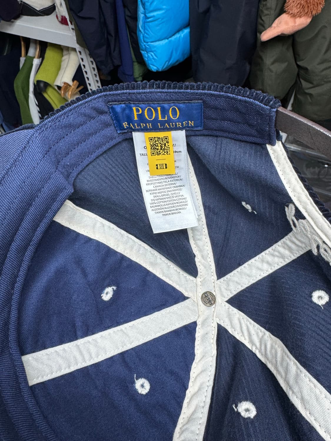 폴로랄프로렌 NY 패치 코듀로이 캡 네이비 상품이미지3