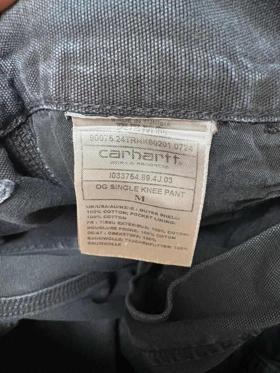 칼하트 OG 싱글 니 팬츠 M 상품이미지3