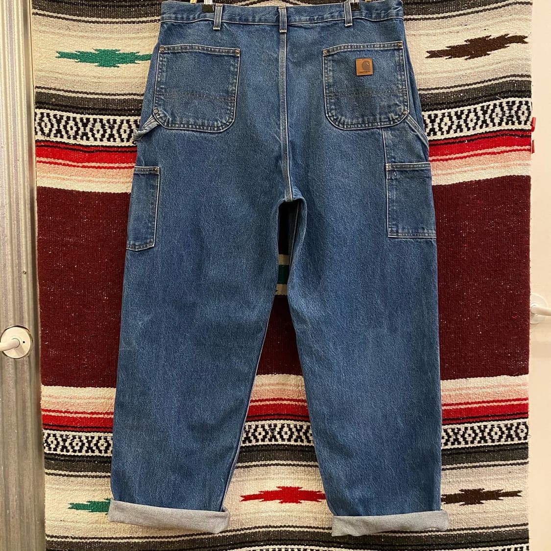 레어 00s USA 칼하트 워크 더블니 데님팬츠 상품이미지10