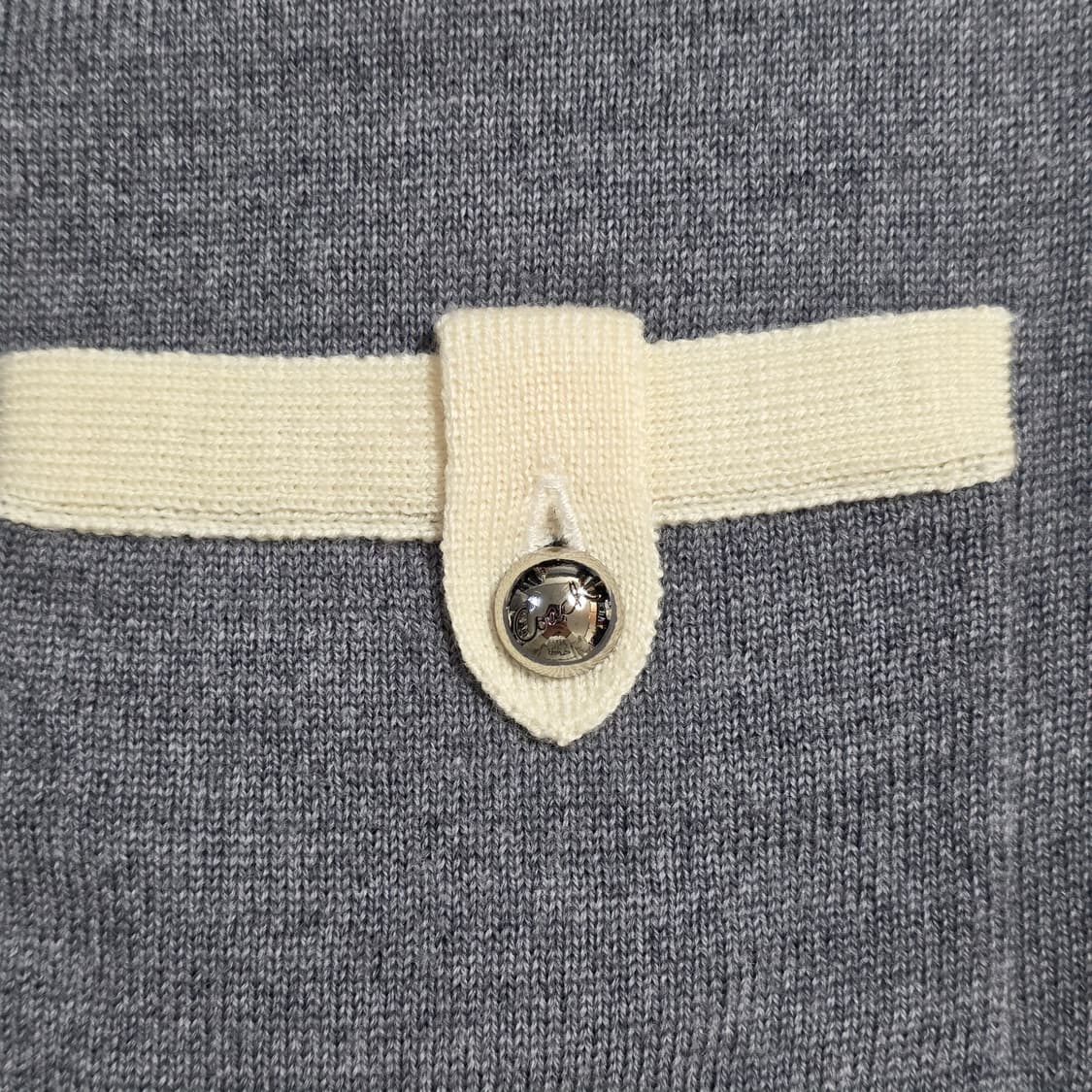 0771 [COACH] 코치 울100 가디건 배색 니트 S 상품이미지6