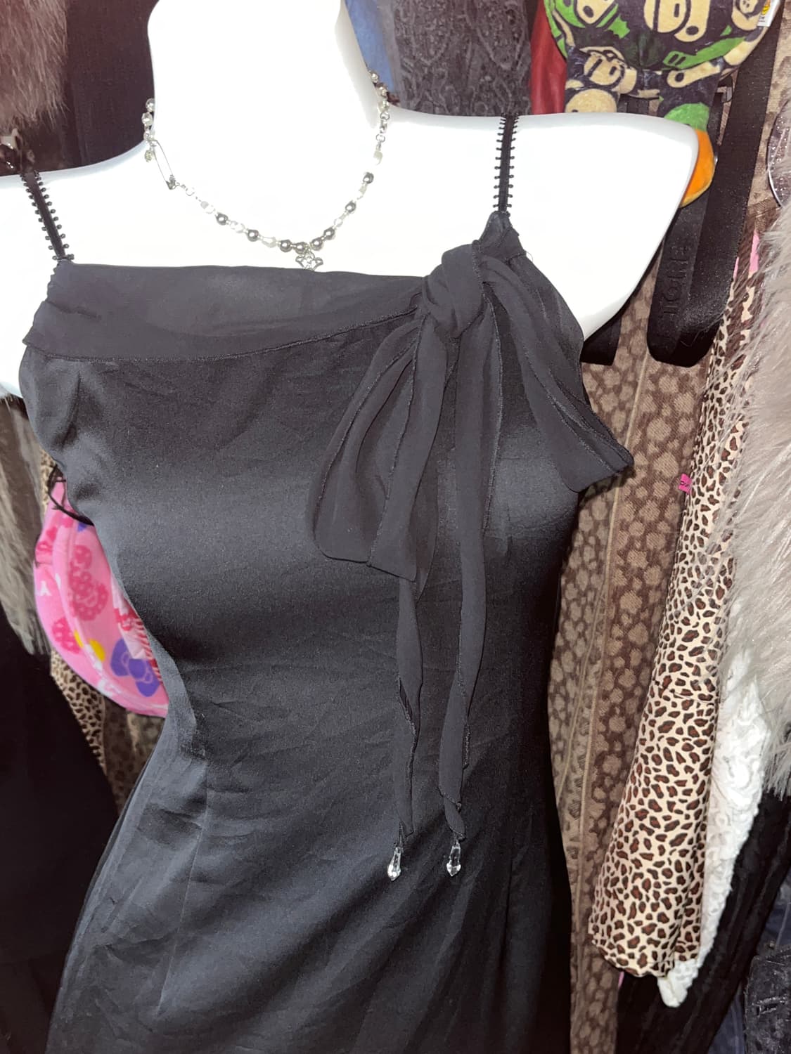 고스 로리 공겜여주 블랙 레이스 드레스 상품이미지2