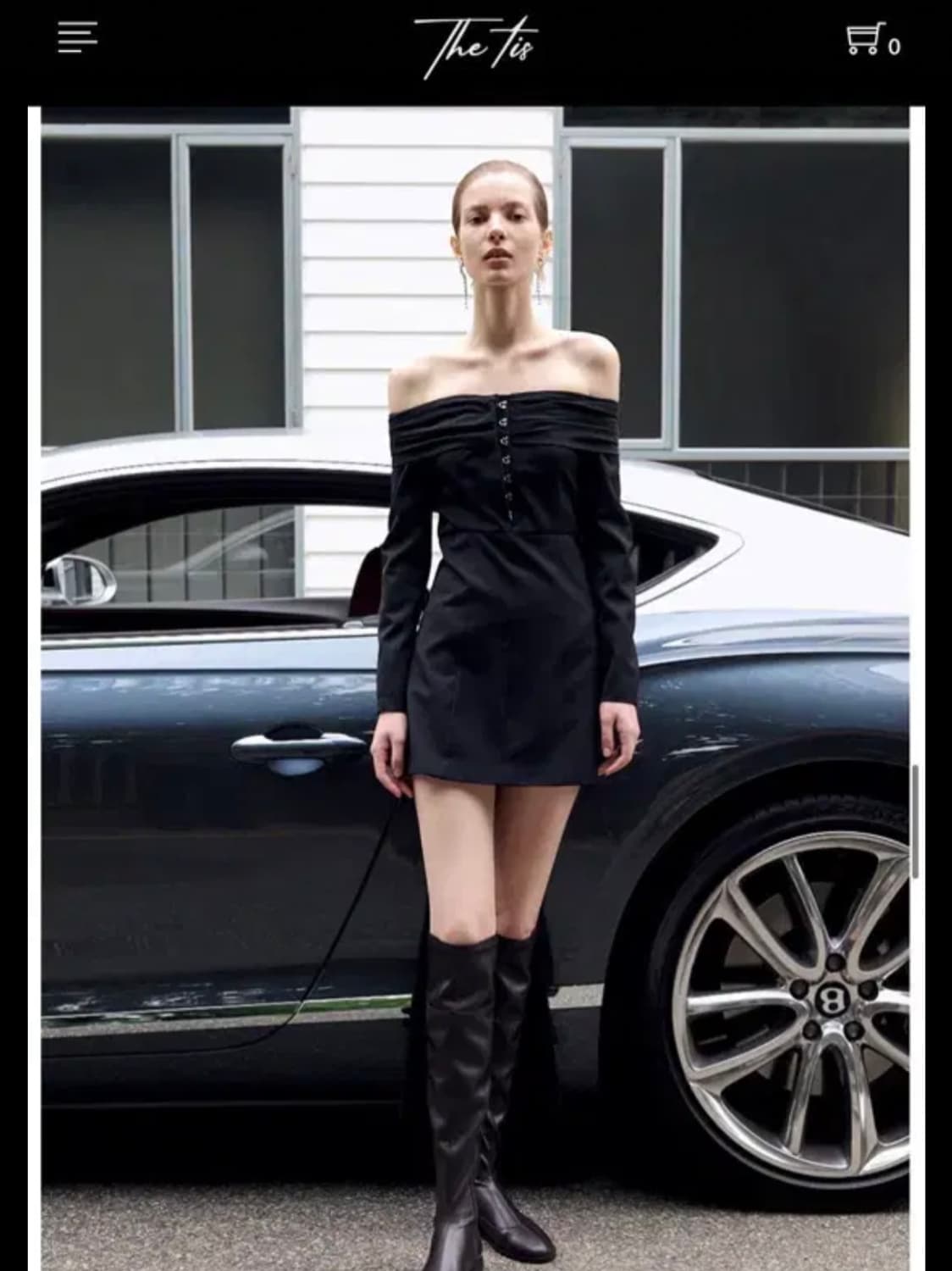 더티스 THETIS 코르셋 디테일 슬림 튜브탑 드레스 dress 상품이미지2