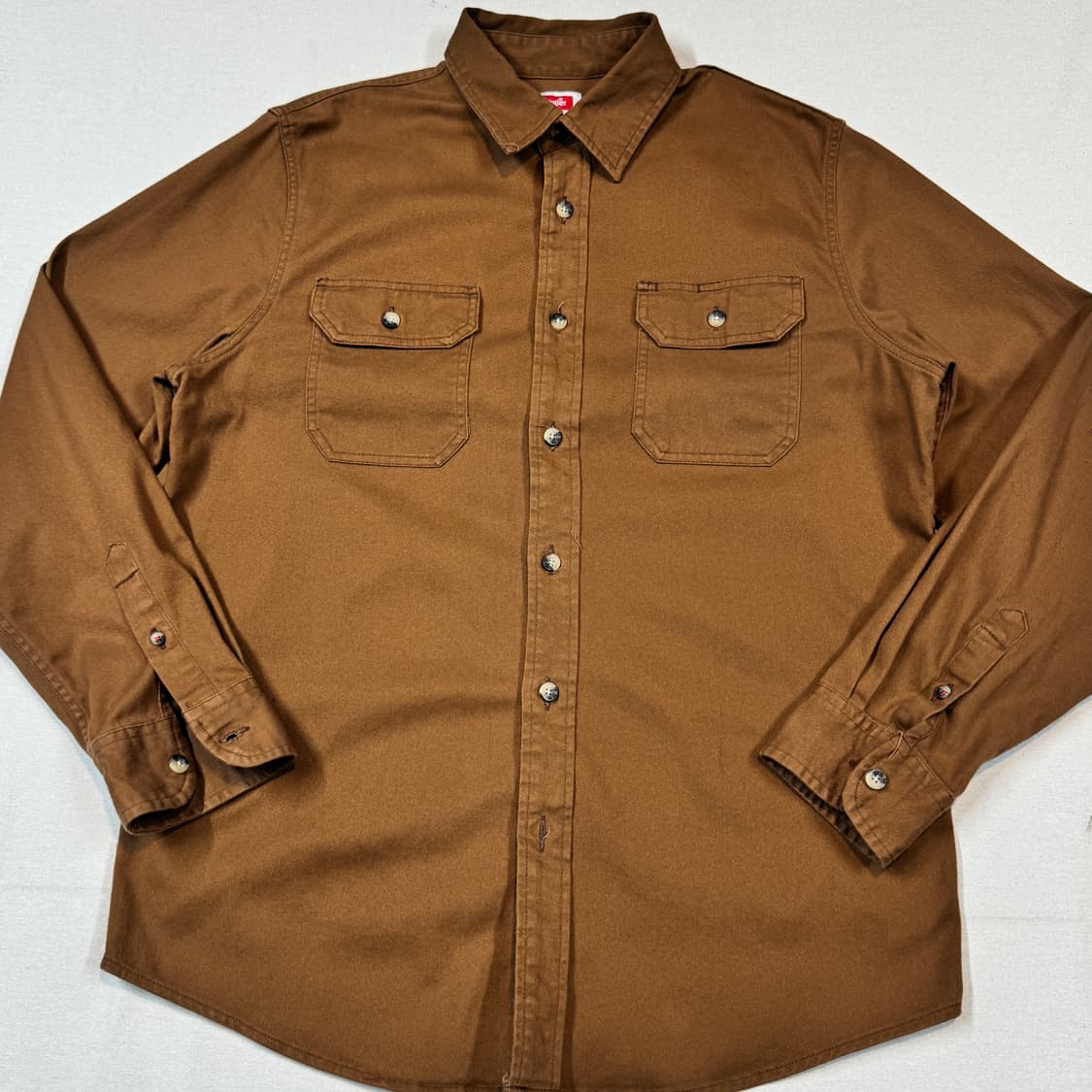 M) Wrangler 랭글러 투포켓 워크웨어 코튼 셔츠 브라운 W2 상품이미지2