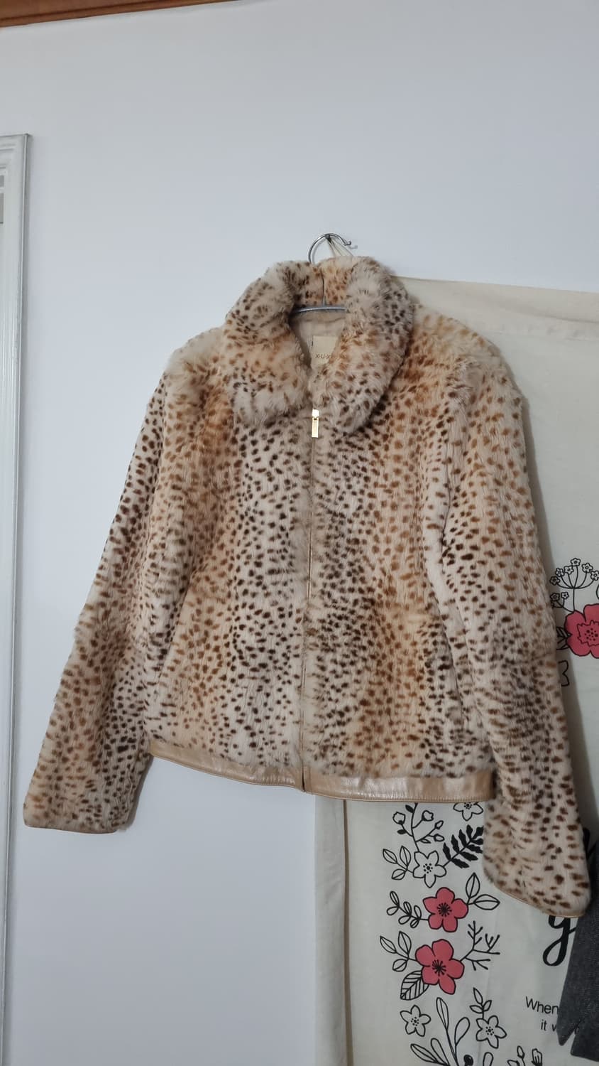 레오파드 퍼 숏 자켓 (구66)55 상품이미지2