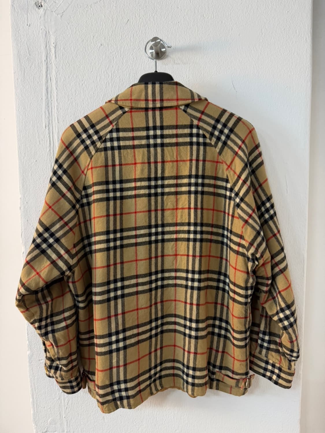 버버리 노바체크 울 블루종 상품이미지4