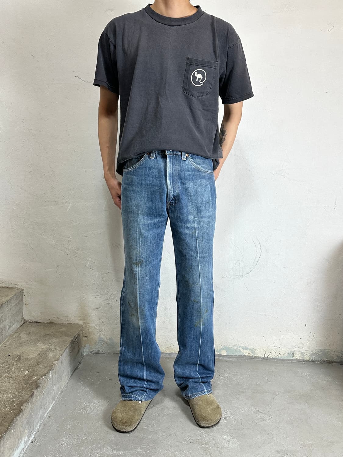 80's USA 빈티지 리바이스 517 오렌지탭 체인스티치 상품이미지4