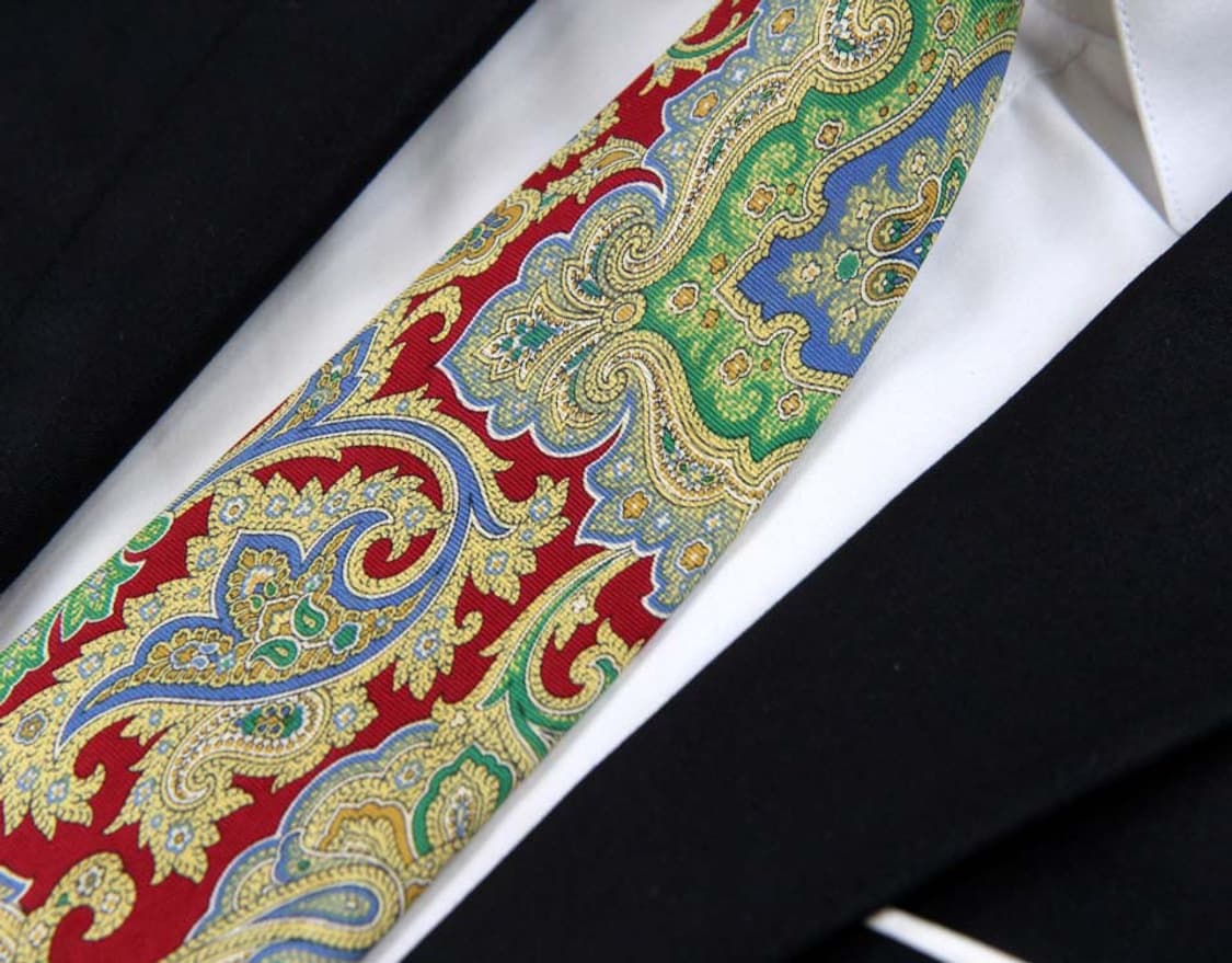 디올 9.2cm A등급 이태리 페이즐리 남자 명품 넥타이 상품이미지5