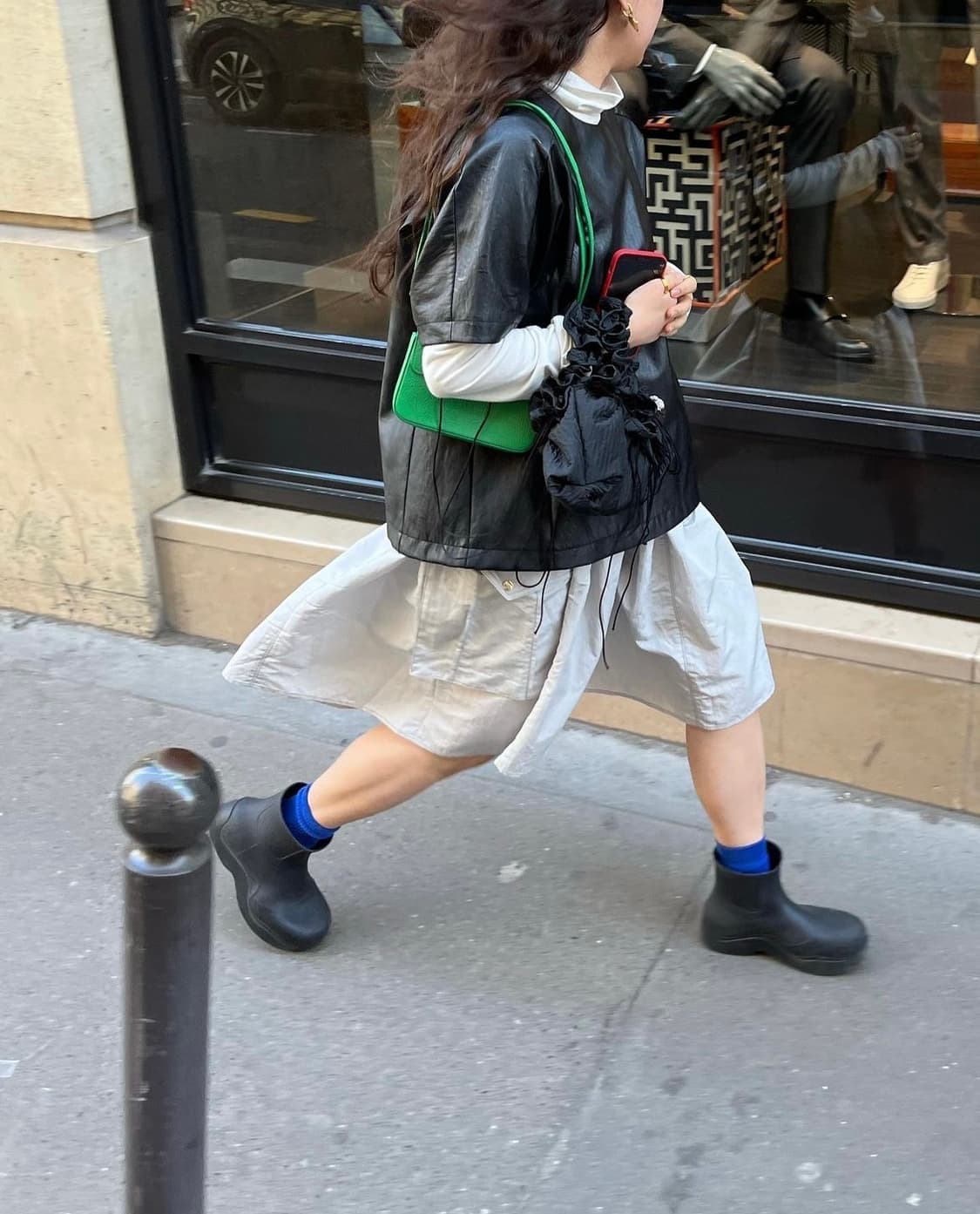 에토스 레더 하프 슬리브 탑 상품이미지3