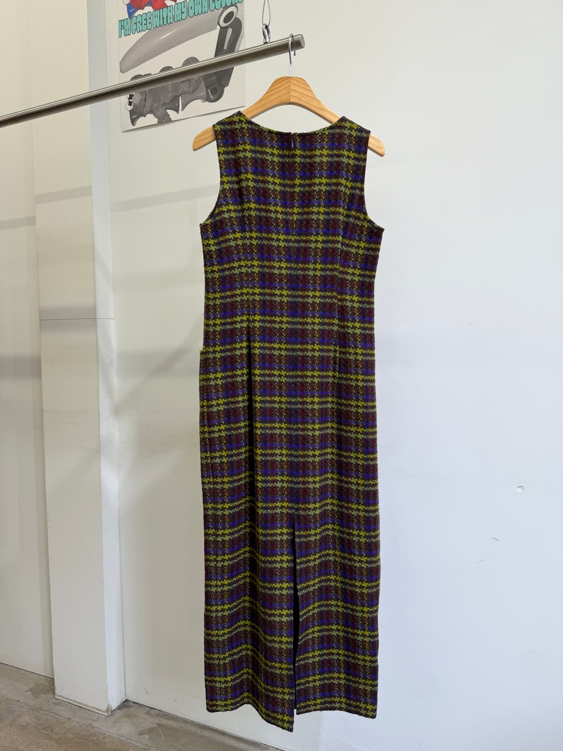 TABASA 울 체크 롱 원피스 상품이미지5