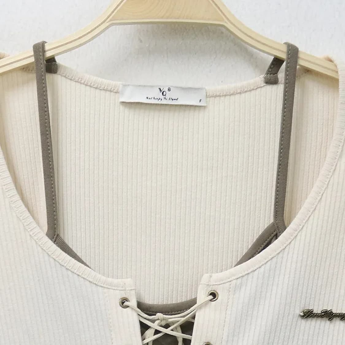 홀터넥 나시 가디건 반팔 티셔츠 66215 상품이미지5