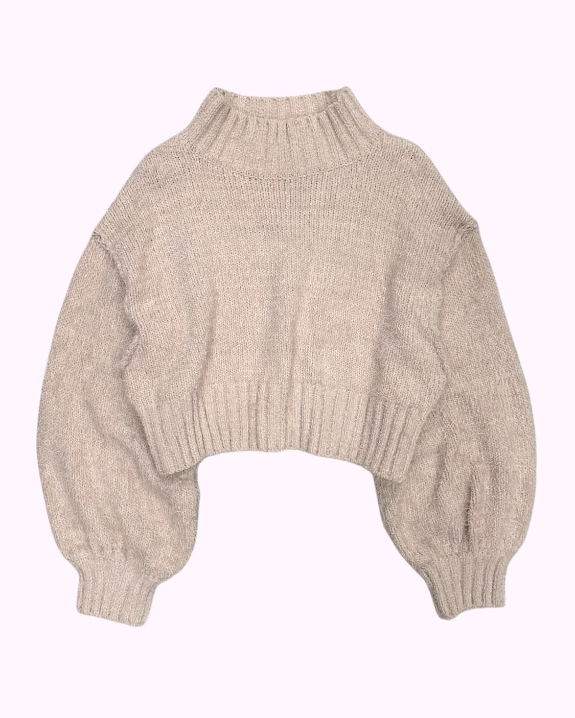 hairy mockneck crop knit 상품이미지1