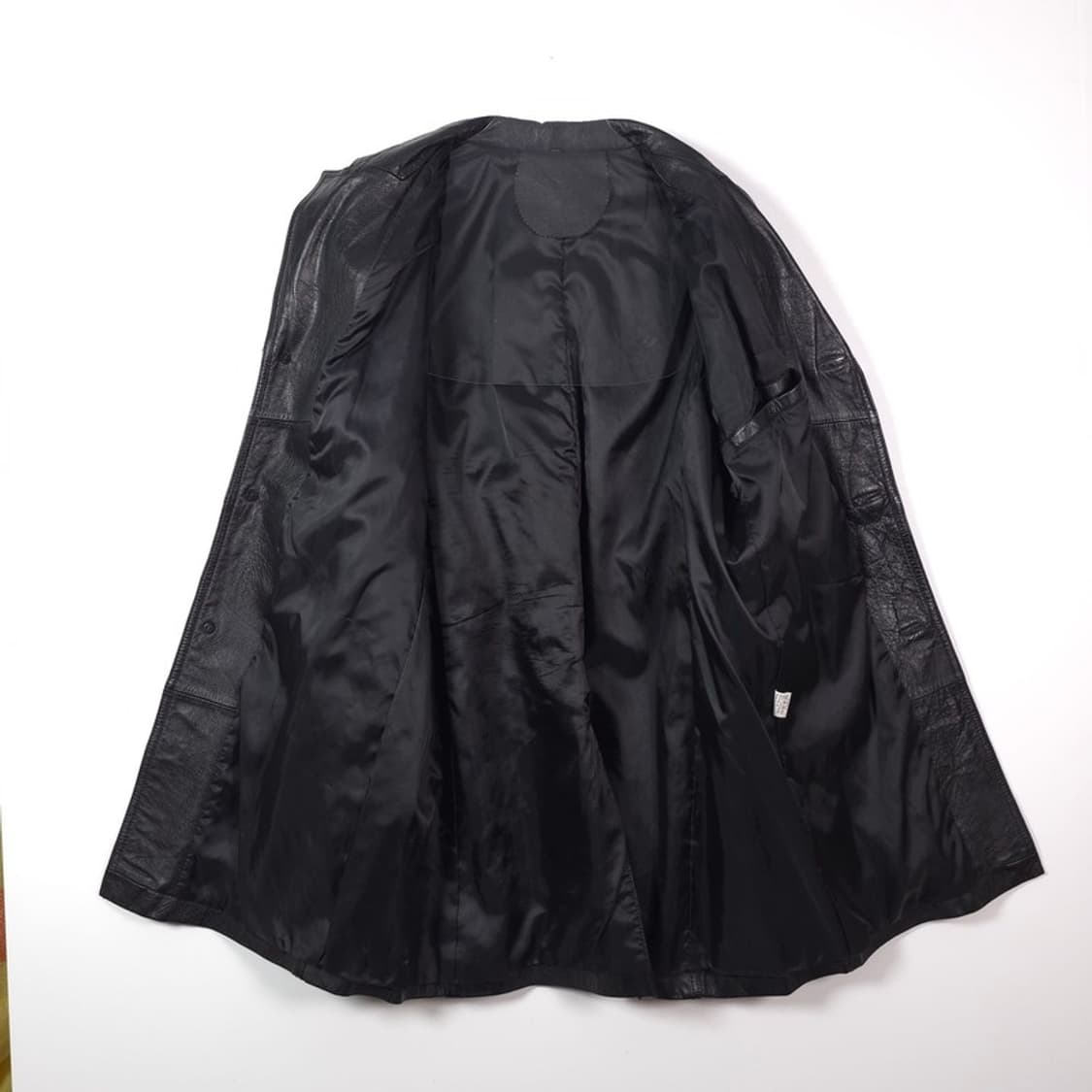 빈티지 소가죽 오버핏 블랙 하프 레더 자켓 3XL 상품이미지5