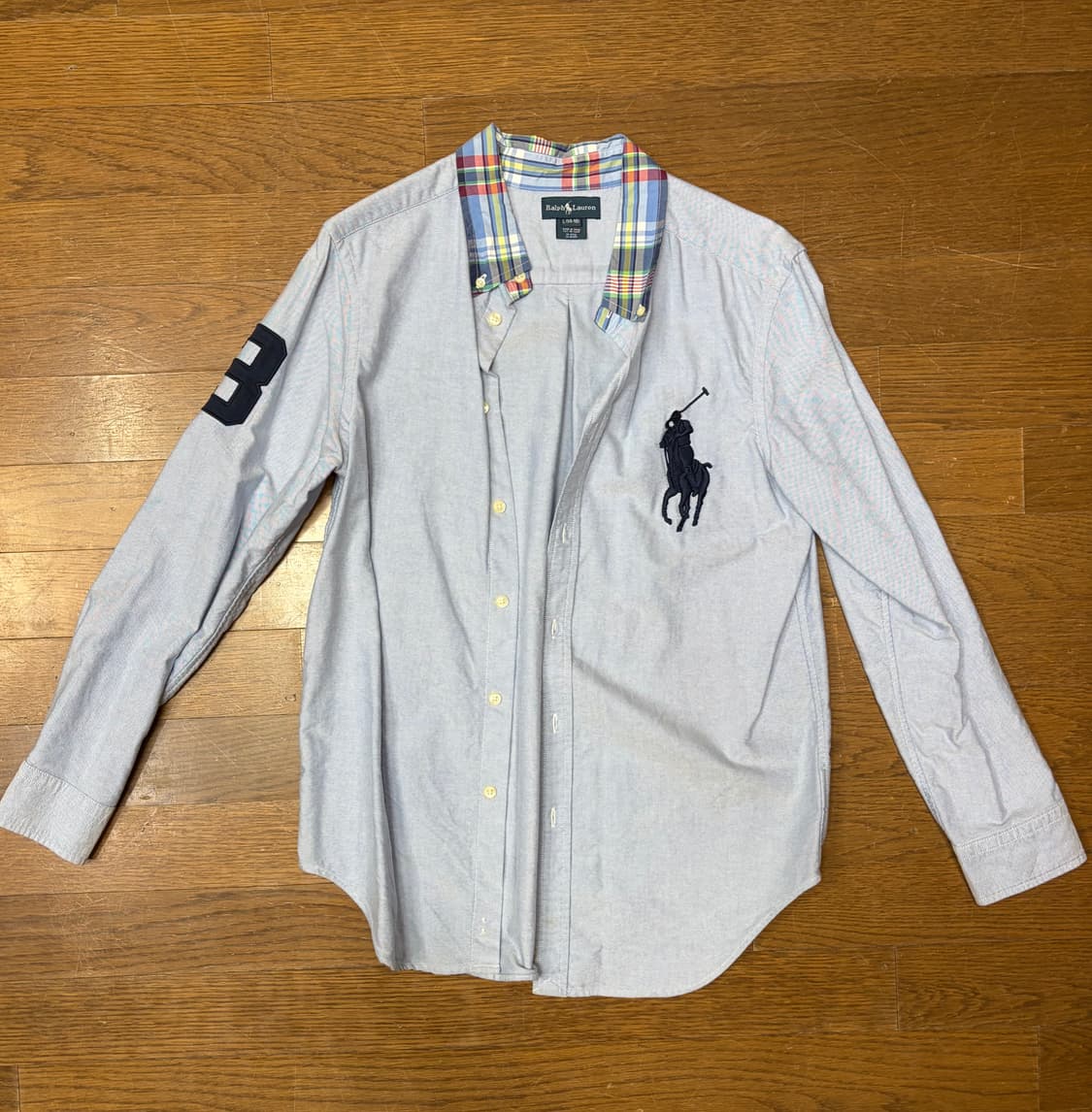 폴로 체크 디테일 셔츠 상품이미지1