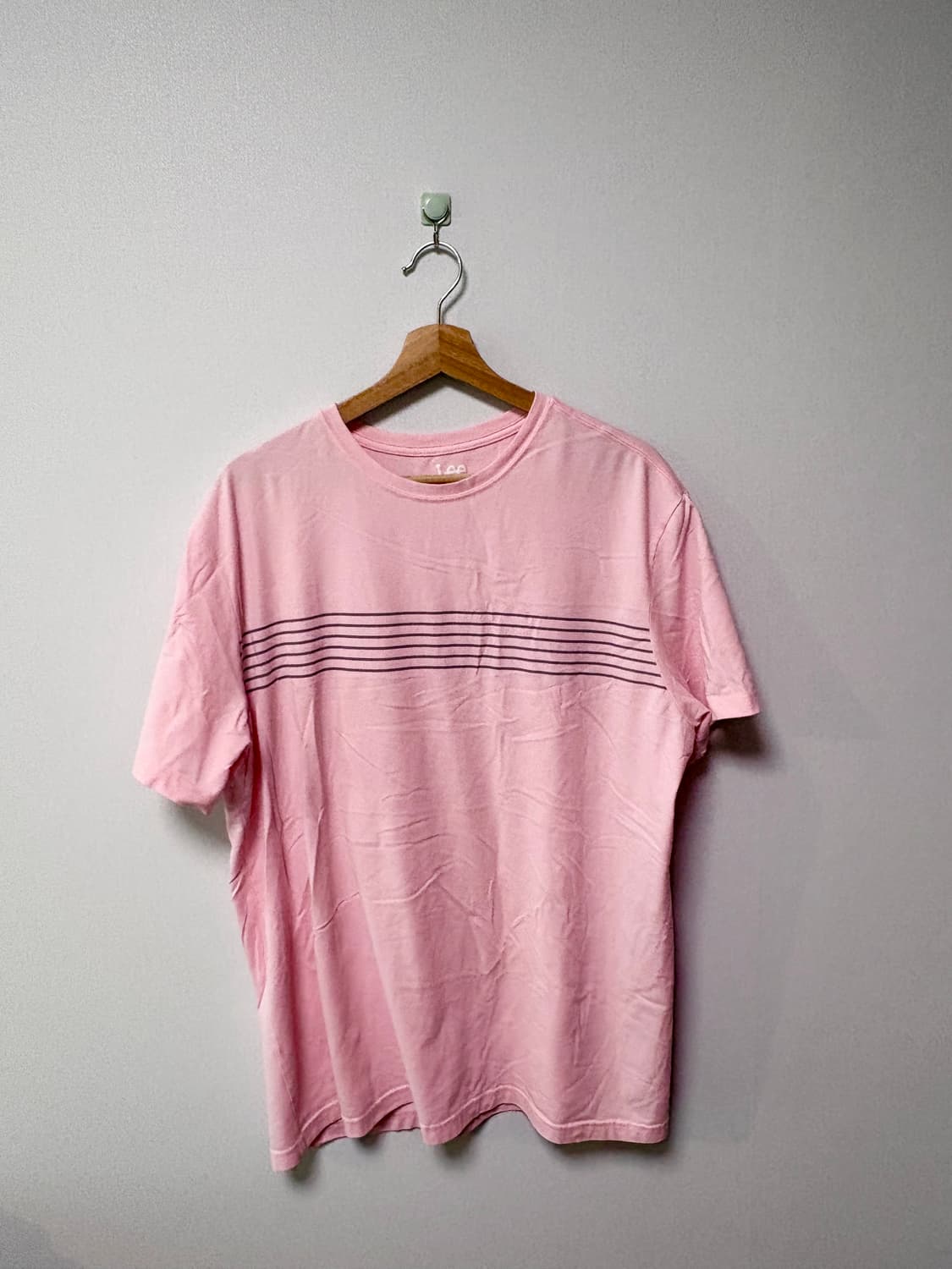 Lee 리 일본 빈티지 반팔 티셔츠 핑크 모리걸 상품이미지1