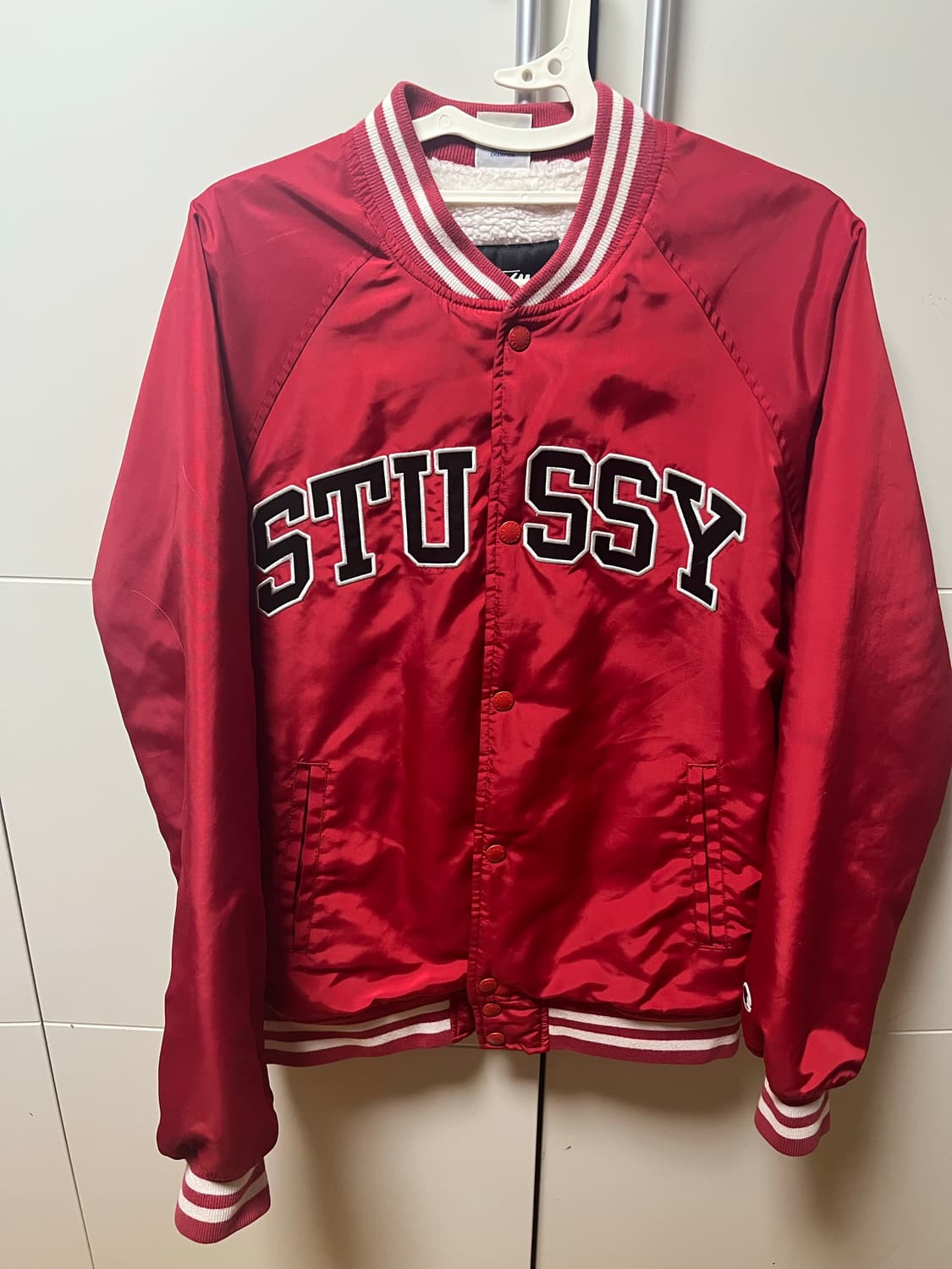 스투시x챔피온 콜라보 베이스볼 자켓 상품이미지1