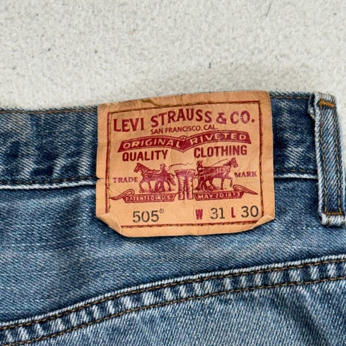 LEVI'S 505 라이트 블루 데님 팬츠 W31 L30 상품이미지7