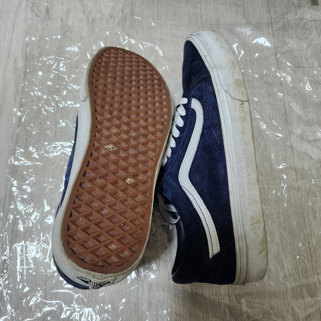 반스 올드스쿨 네이비 스웨이드 275mm 상품이미지4