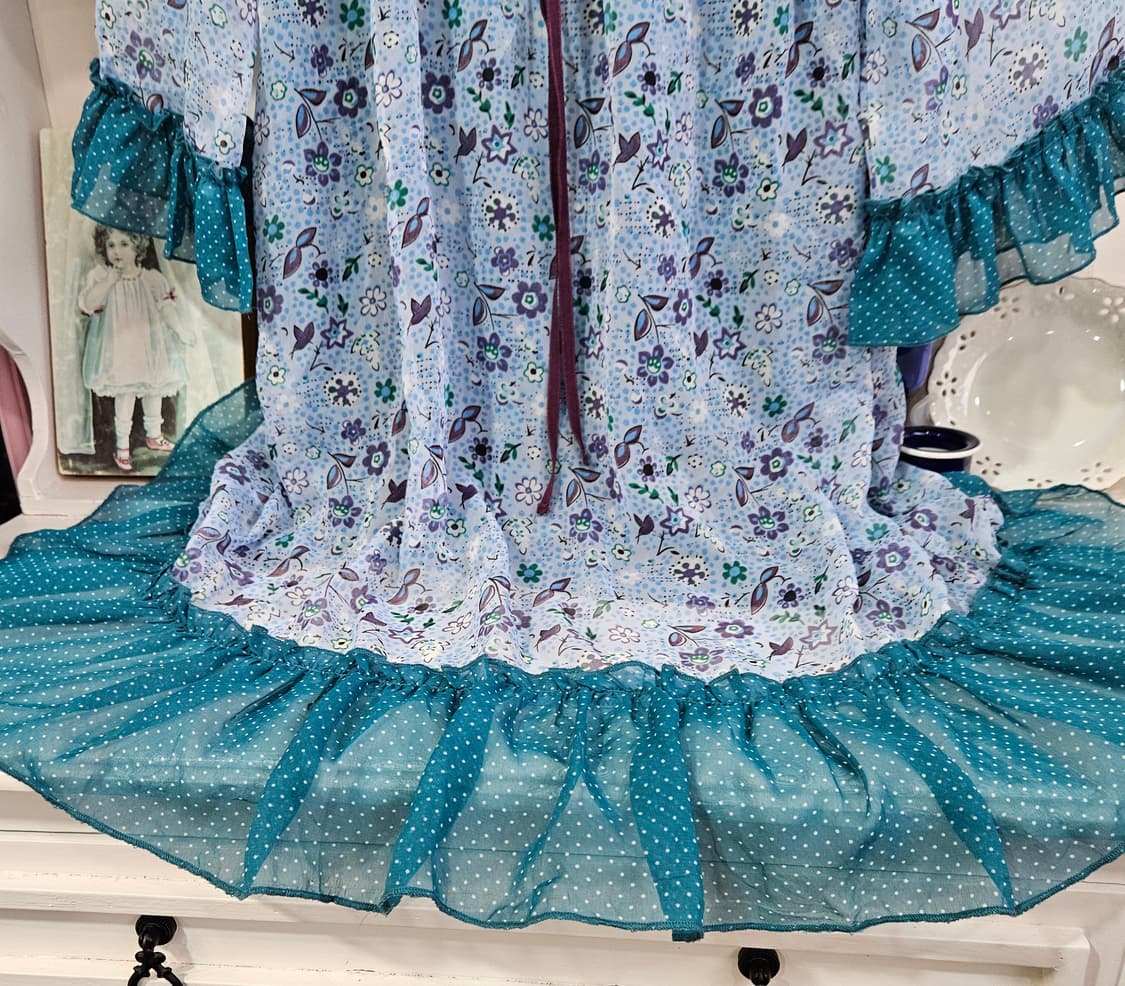 플라워 쉬폰 프릴 원피스 상품이미지5