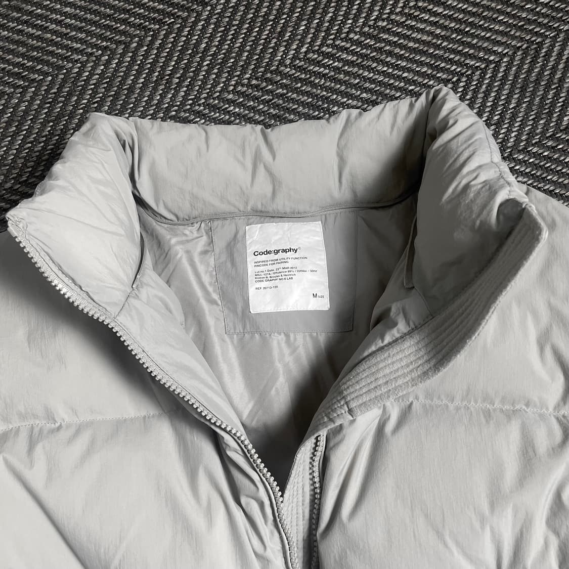 코드그라피 우먼스 덕 다운 푸퍼 크롭 패딩 그레이o 4521 상품이미지5
