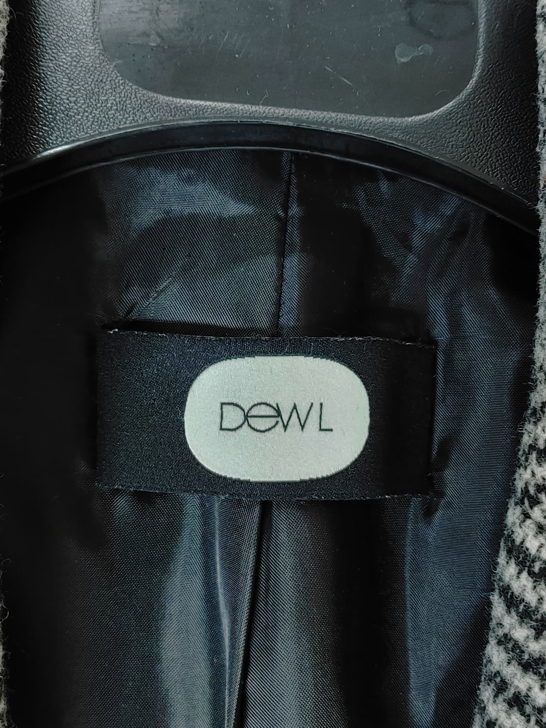 DEWL 듀얼 여성 모직 체크 롱코트 상품이미지3