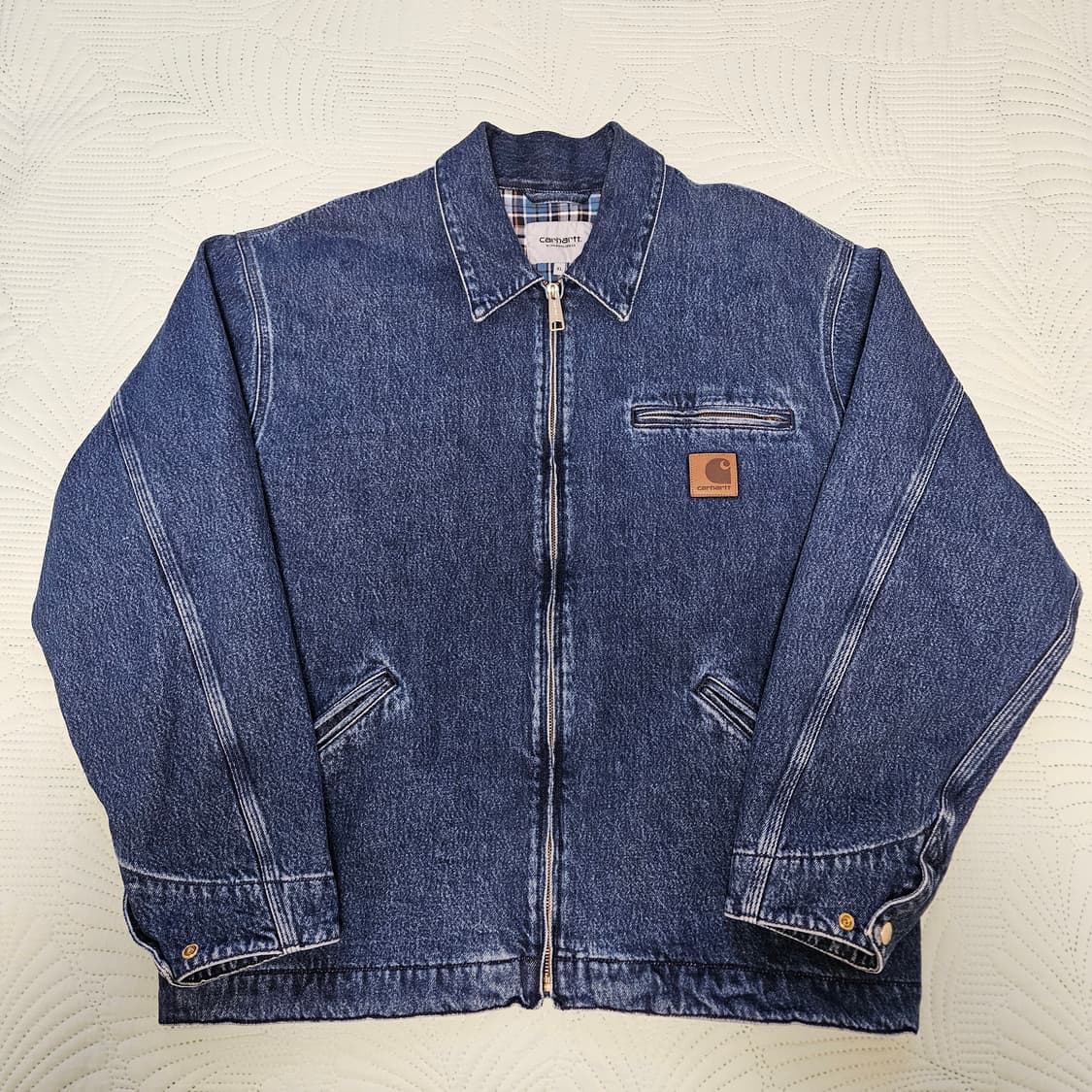 칼하트 WIP 라이더 자켓 블루 스톤 워시드 XL 상품이미지1