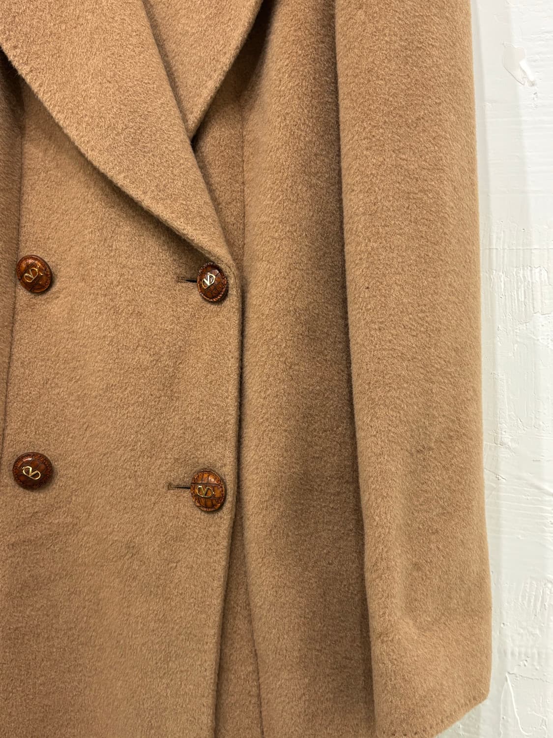 Valentino 발렌티노 캐시미어 울 베이지 카멜 더블 코트 상품이미지9