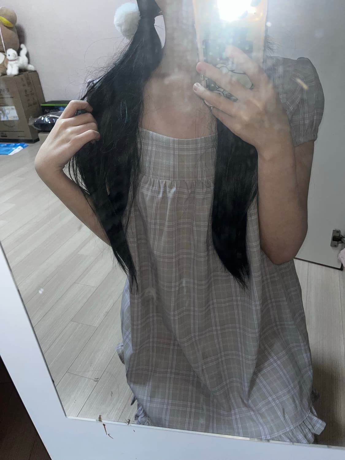 체크 베이비돌 원피스 상품이미지3