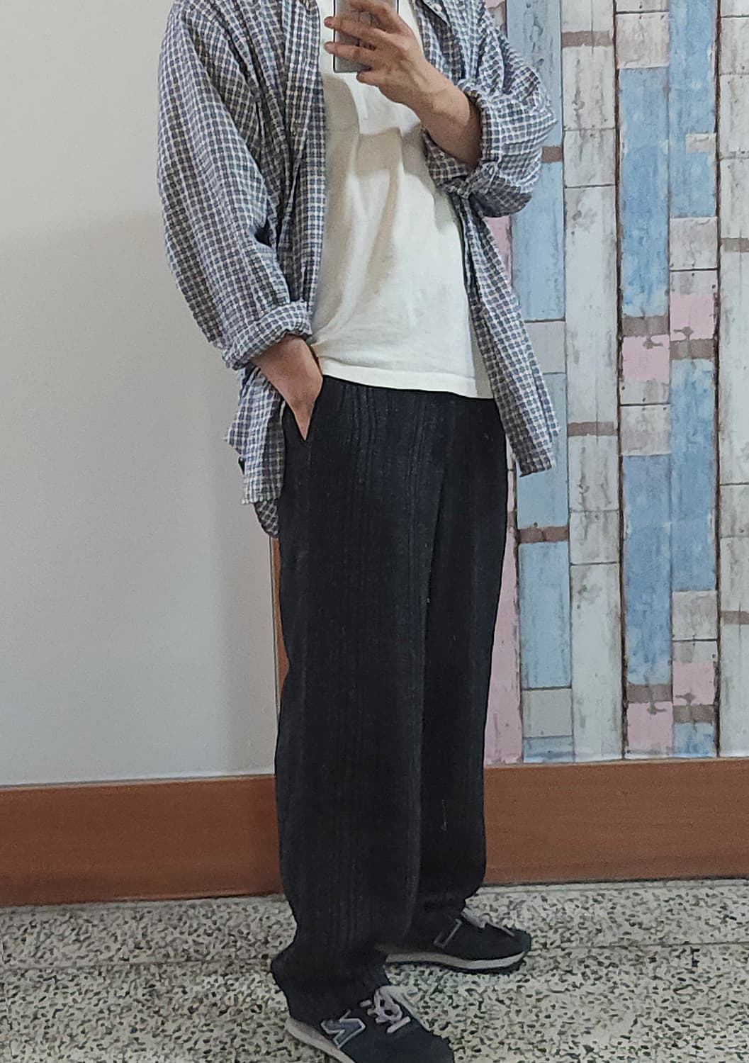 요지 야마모토 뿌르옴므 스트라이프 와이드 린넨 팬츠 3 상품이미지9