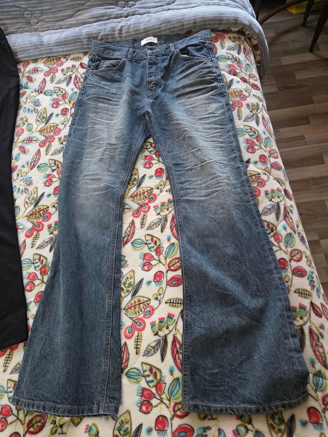 엘무드 슬래시 플레어 데님 그레이쉬블루 48 상품이미지2