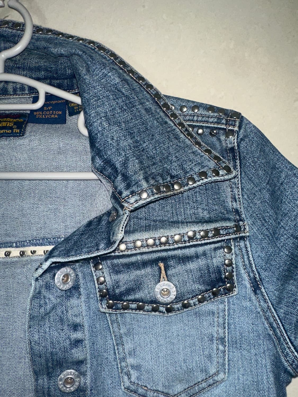 파라수코 크롭 청자켓 상품이미지2