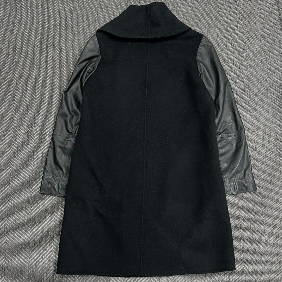 빈스 레더포인트 빅카라 울코트 v1247 상품이미지2