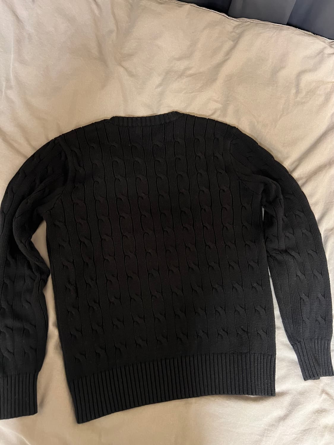 폴로 랄프로렌 케이블 괘배기 니트 블랙 S 상품이미지2