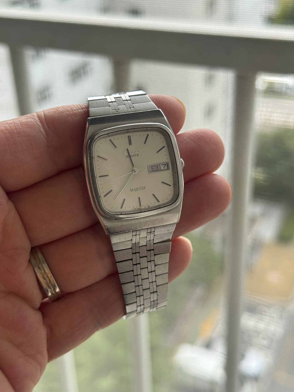 80s 빈티지 SEIKO 세이코 마제스타 샴페인 스퀘어  상품이미지5