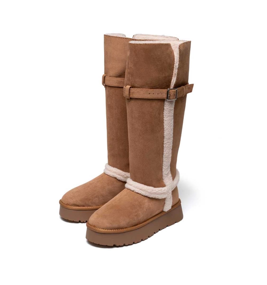 포른른 퍼 스트랩 롱 어그부츠 상품이미지1