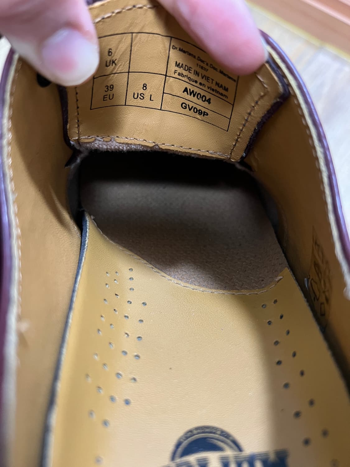 택포13) 닥터마틴 1461 체리레드 uk6 250~255 상품이미지3