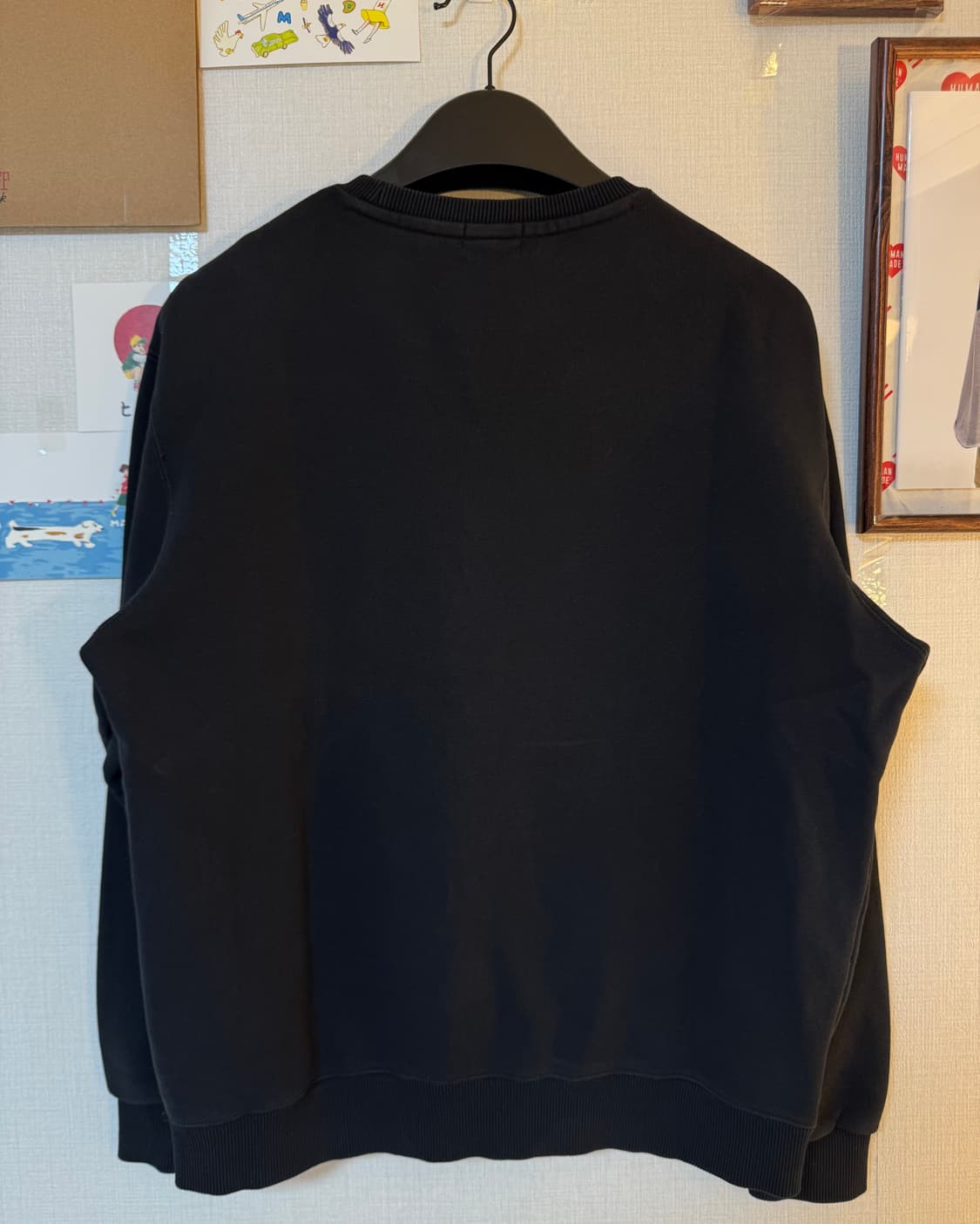 [S]Coor 쿠어 가먼트다잉 맨투맨 블랙 상품이미지3