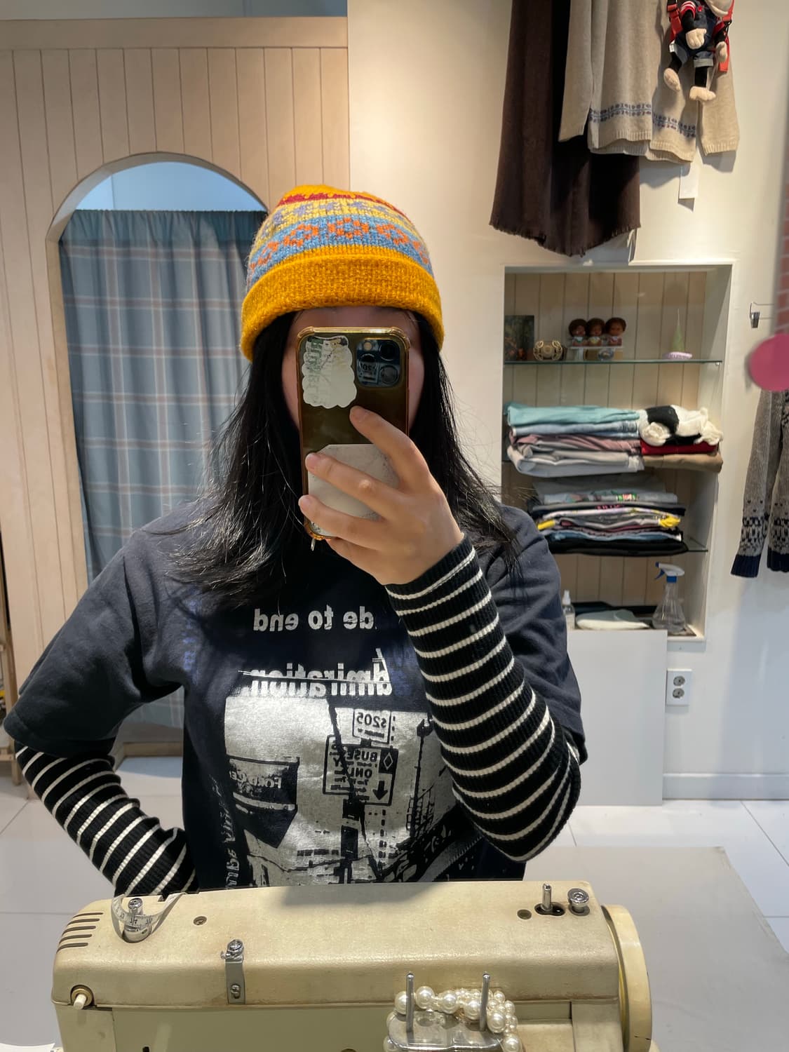 빈티지 램스울비니 옐로우 상품이미지3