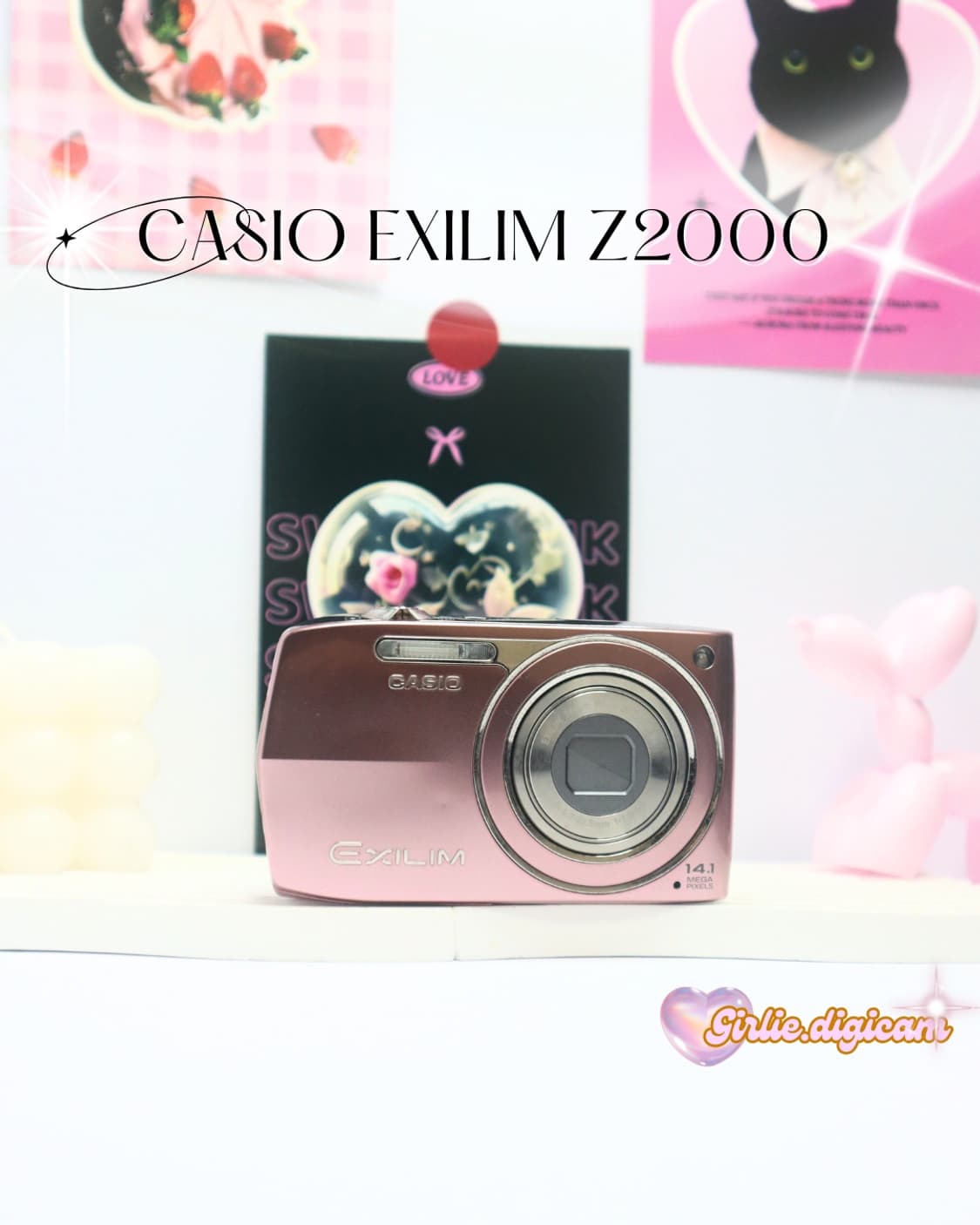 르세라핌+아일릿!) 카시오 엑슬림 EX-Z2000 (Z2300) 베이핑크 상품이미지1