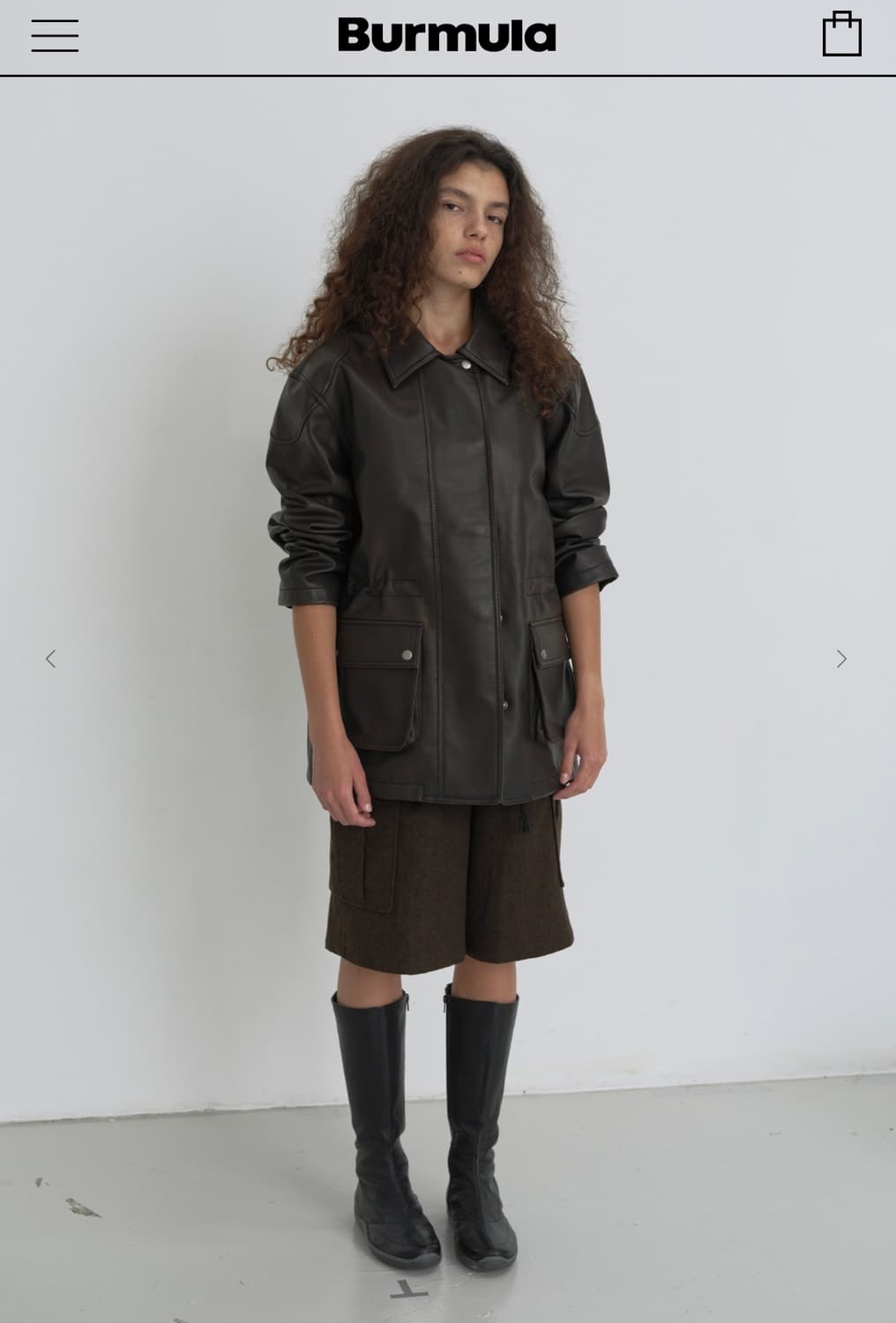 버뮬라 패치 오버핏 레더 자켓 상품이미지2