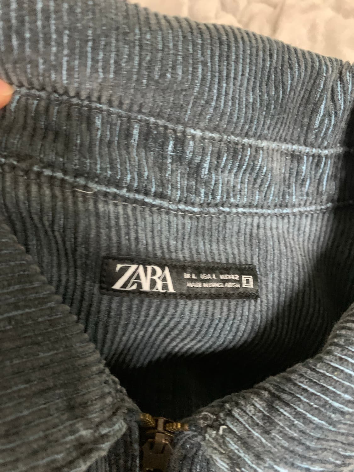 자라 코듀로이 블루종 블루 (L) 상품이미지3