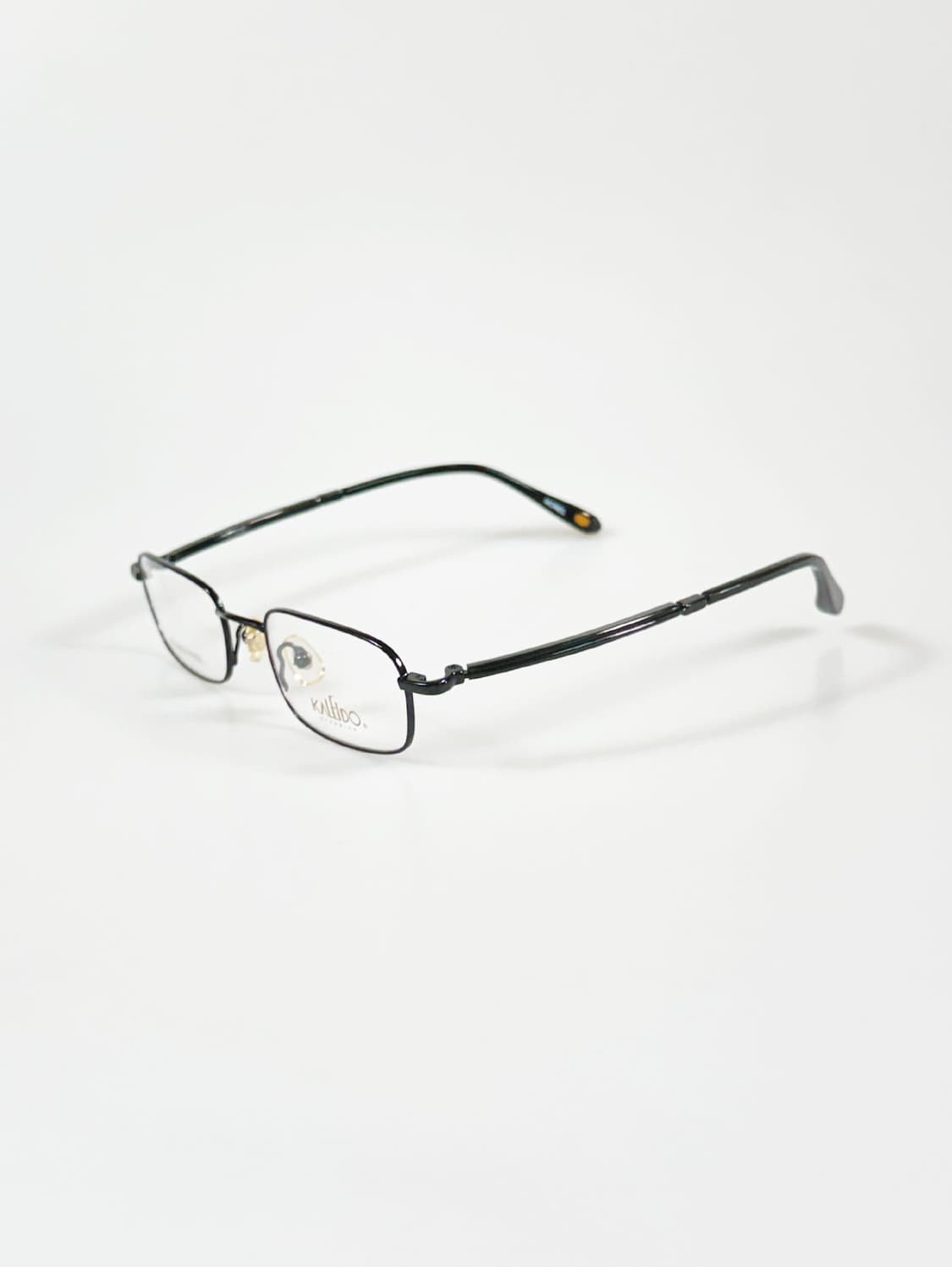 90s KALEIDO 블랙 슬림 스퀘어 메탈 빈티지 안경 상품이미지3