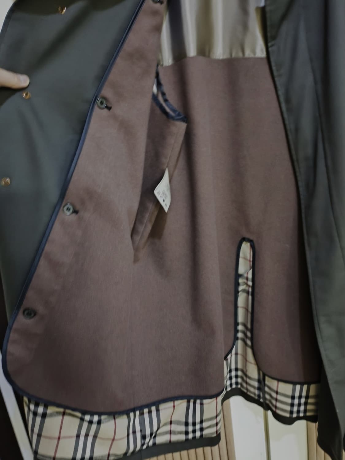 버버리 빅사이즈 오버핏 맥코트 진카키 내피 포함 상품이미지4