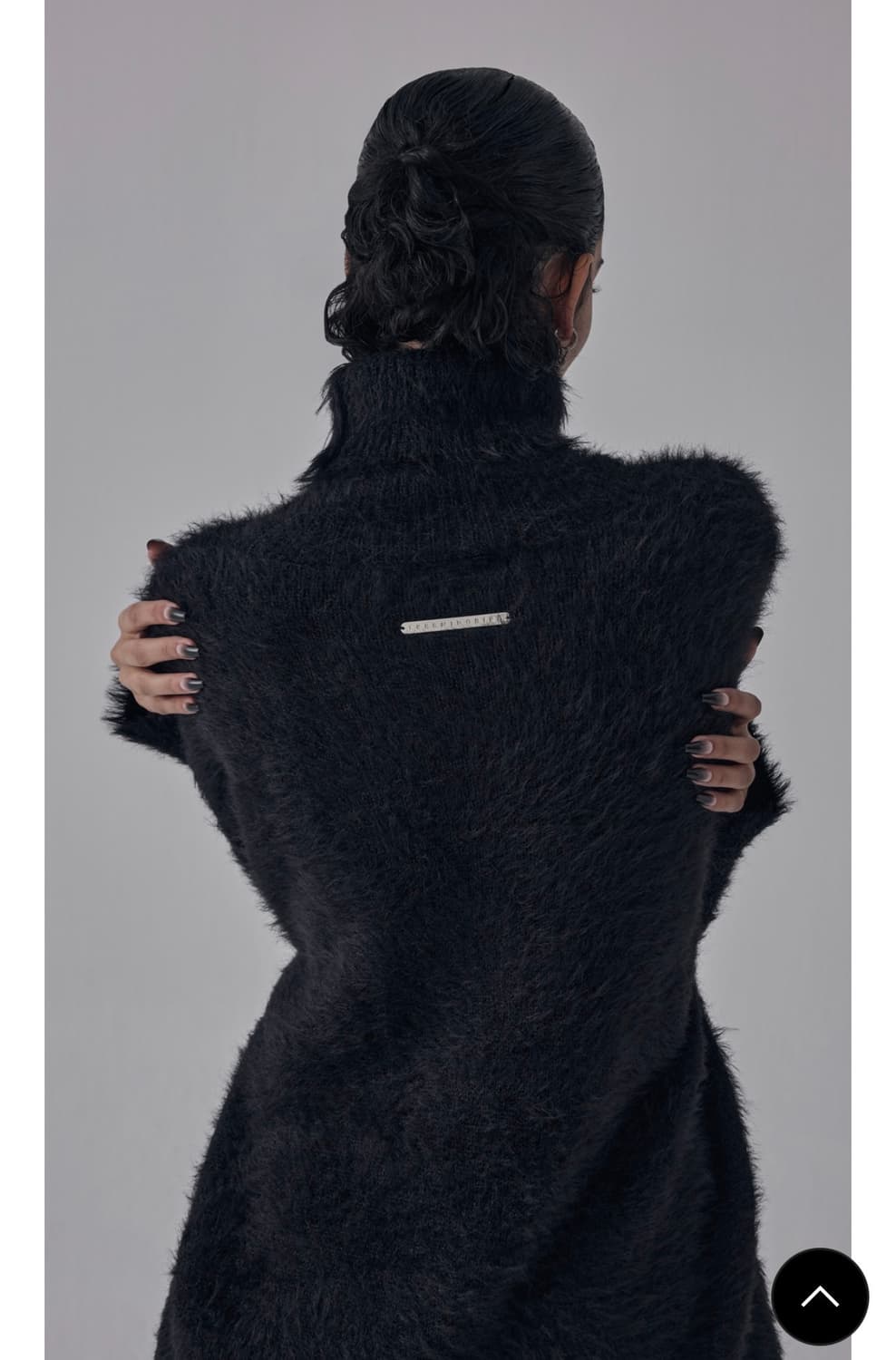 트리밍버드 하이넥 퍼 니트 슬릿 언발 상품이미지5